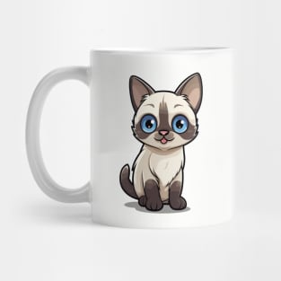 Cartoon Cute Kawaii Siamese Cat Mug